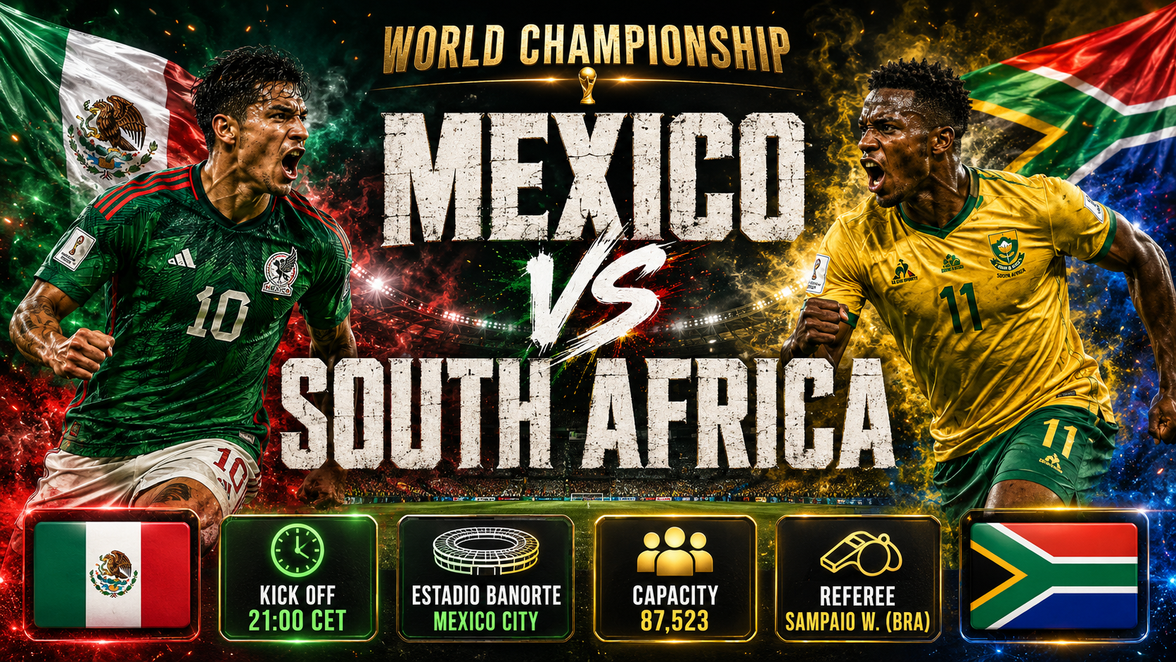 Mexiko - Sydafrika : Aztecastadion står värd för den historiska premiären av ett nytt fotbolls-VM