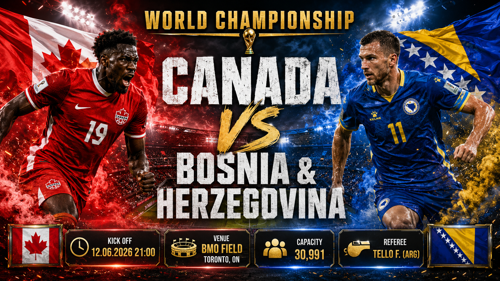 Kanada - Bosnien och Hercegovina : Historisk premiär i Toronto bjuder på ett avvaktande slag mellan två skadedrabbade lag