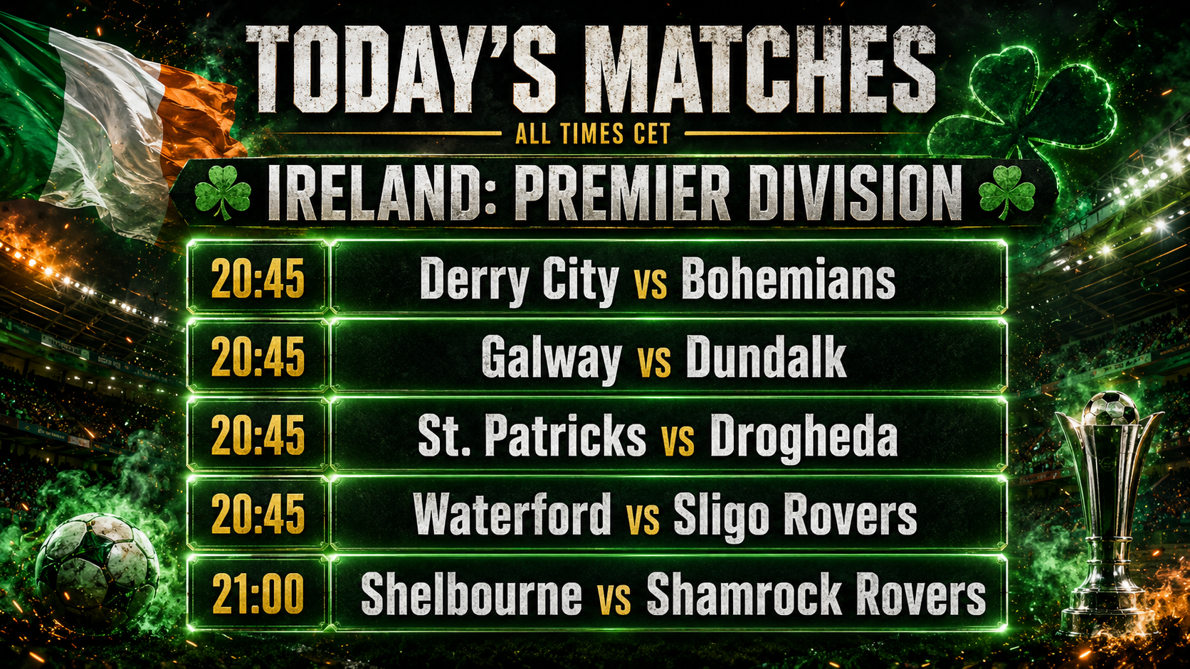 Shelbourne - Shamrock Rovers: Brinnande derby i Dublin när irländska ligan går in i ett avgörande skede